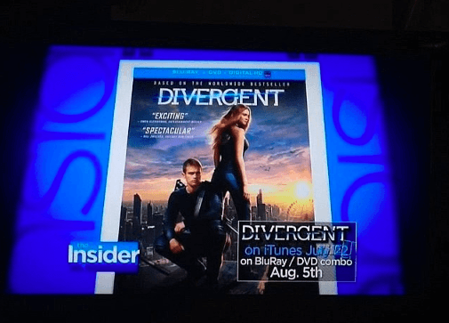 Divergent DVD+BluRay Scheduled for 8/5 and Digital Download Via iTunes on 7/22