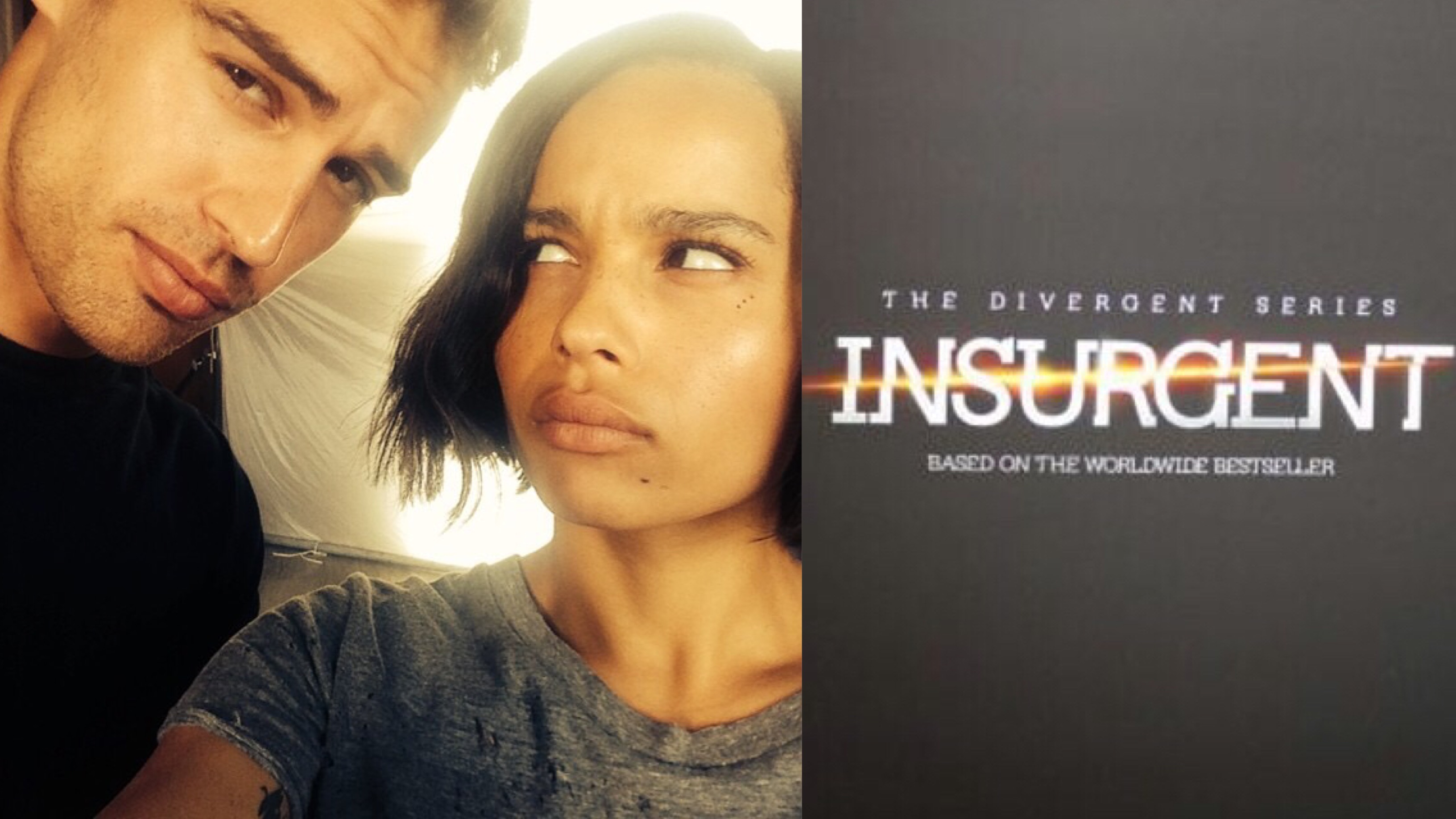 Photo: Zoe Kravitz Shares Picture of Her and Theo James on Insurgent Set