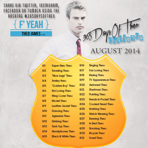Behold the #365DaysOfTheo Challenge for August 2014
