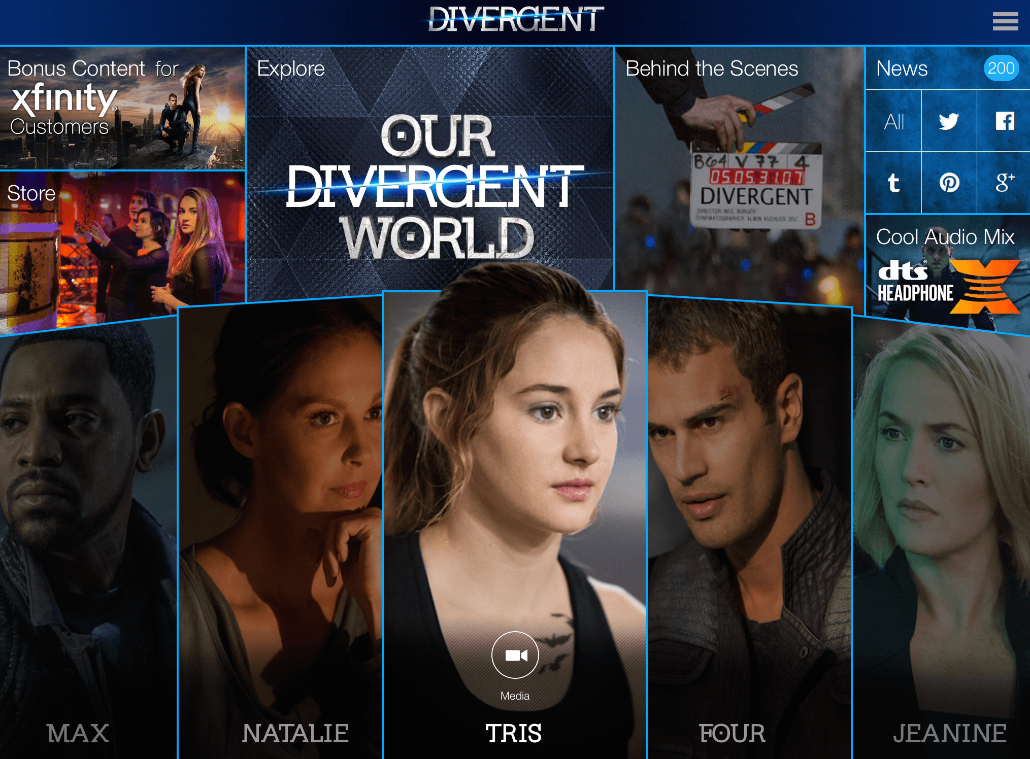 ‘Divergent’ iPad App Gets Updated With Bonus Content Plus Xfinity Customer Extras