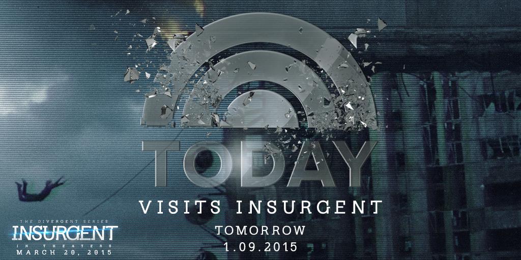 UPDATE: NBC’s Today Show to Air Cast Interviews from the Set of Insurgent Tomorrow
