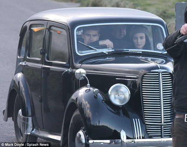 Theo James Drives Vintage Car During ‘The Secret Scripture’ Filming In Dublin