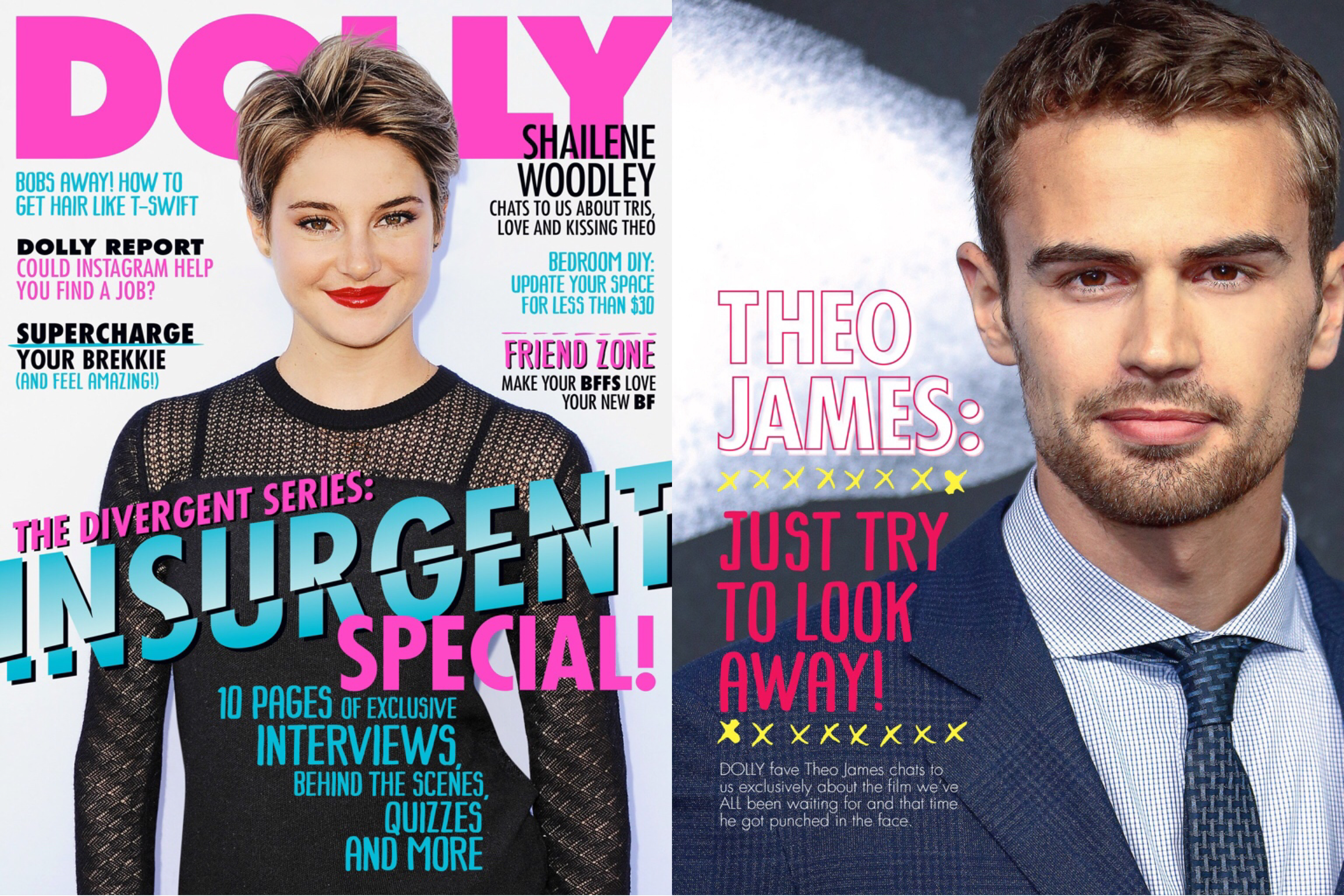 HQ SCANS: Dolly Magazine March 2015 Insurgent Edition