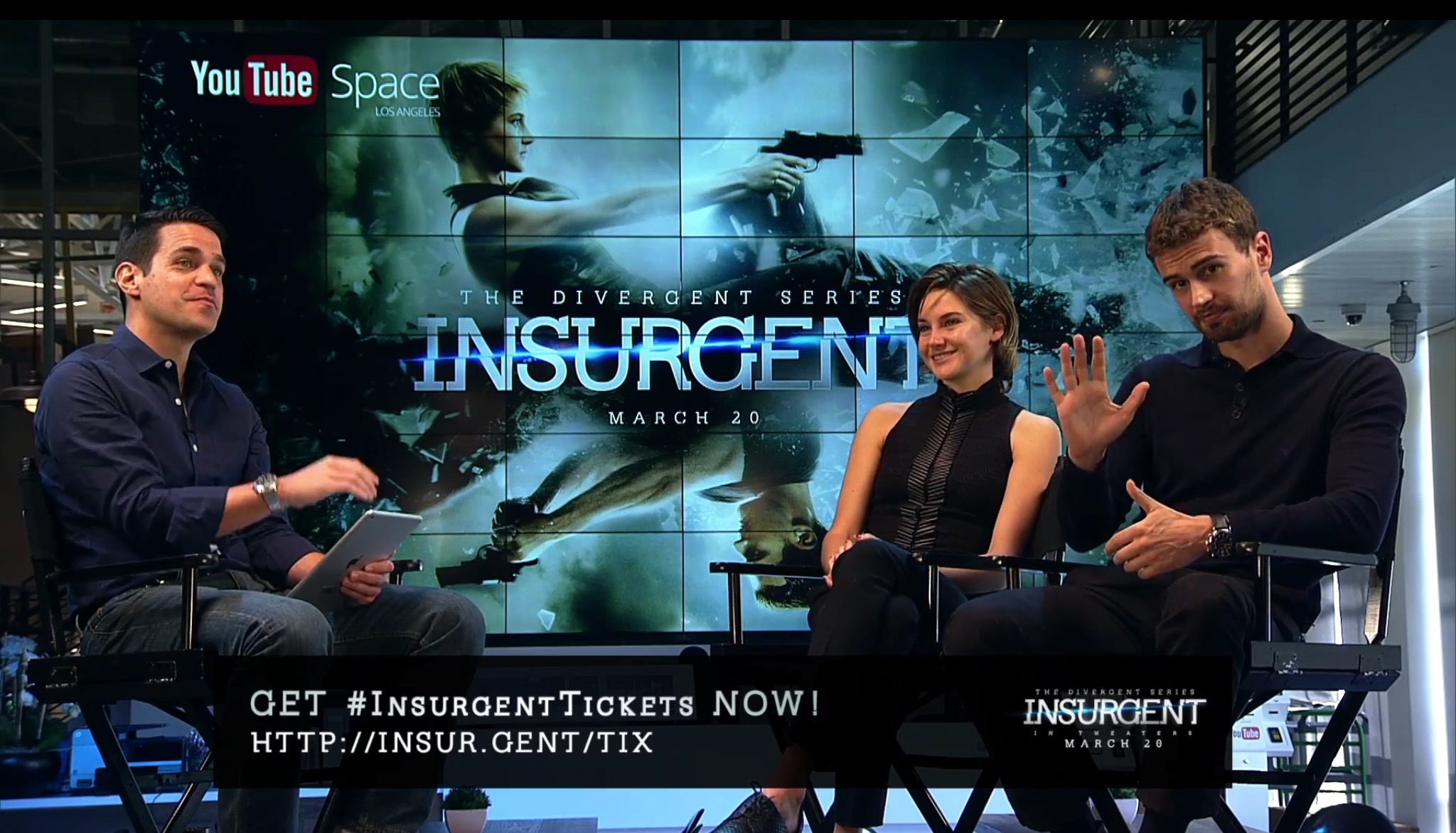 WATCH: Theo James and Shailene Woodley #InsurgentFanDay Chat