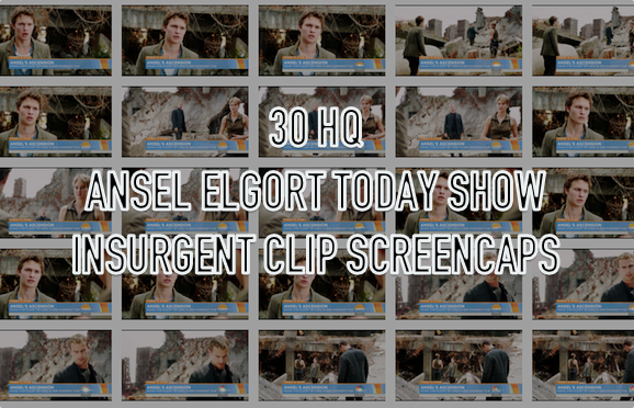30 HQ SCREENCAPS: Ansel Elgort’s Today Show Insurgent Clip