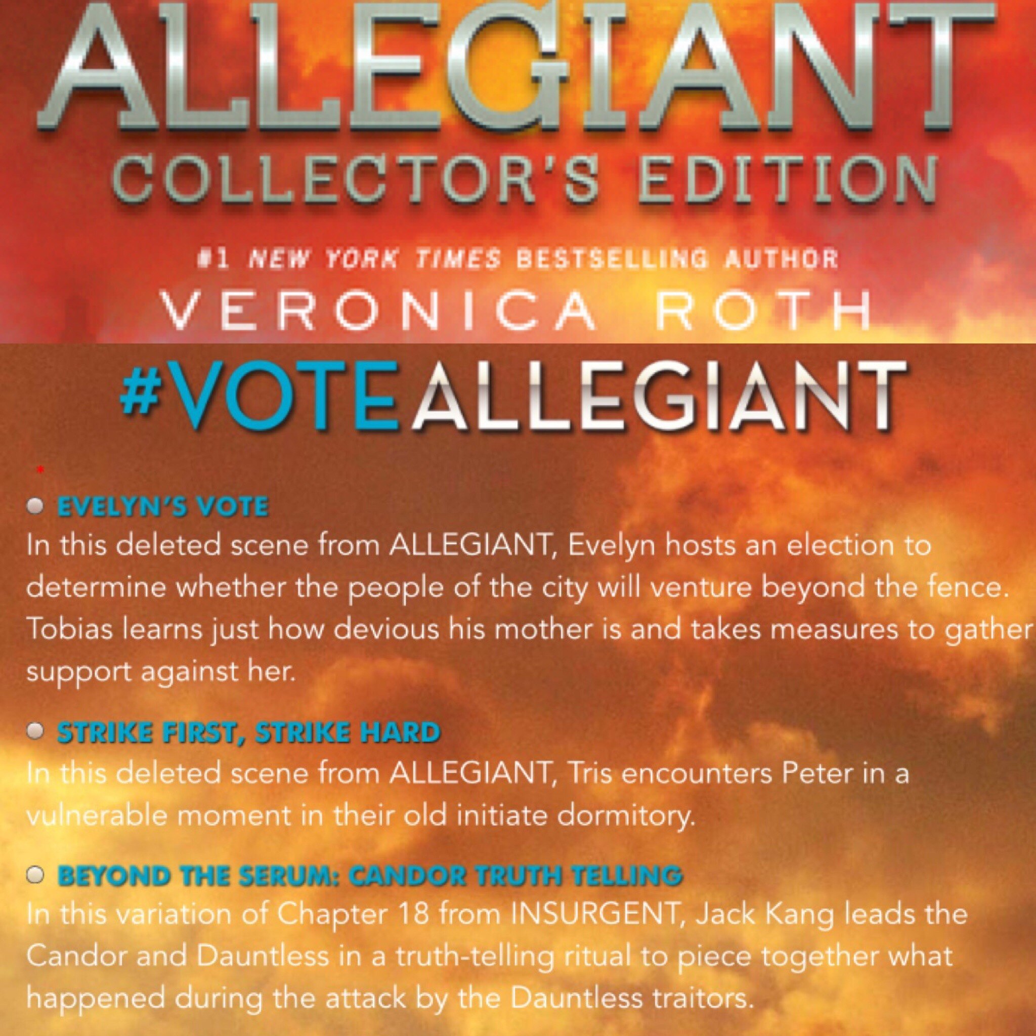 #VoteAllegiant for your Favorite Collector’s Edition Deleted Scene and WIN!