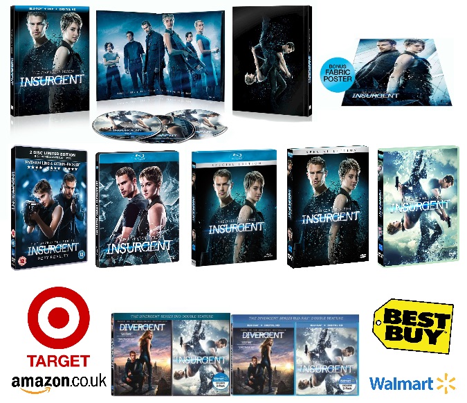 MASTERPOST: Details and Artwork for Insurgent DVD/Blu-Ray Special & International Editions